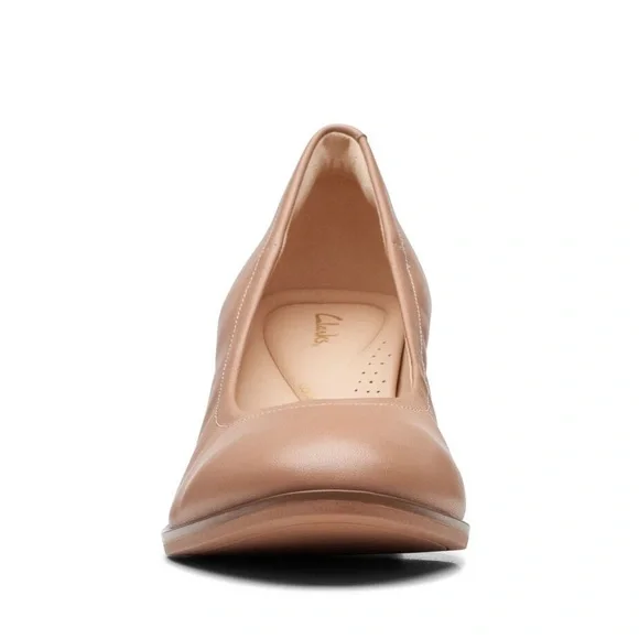 NWT Clarks Women's Freva55 Court Praline Color Leather Pumps 10M - Picture 5 of 15